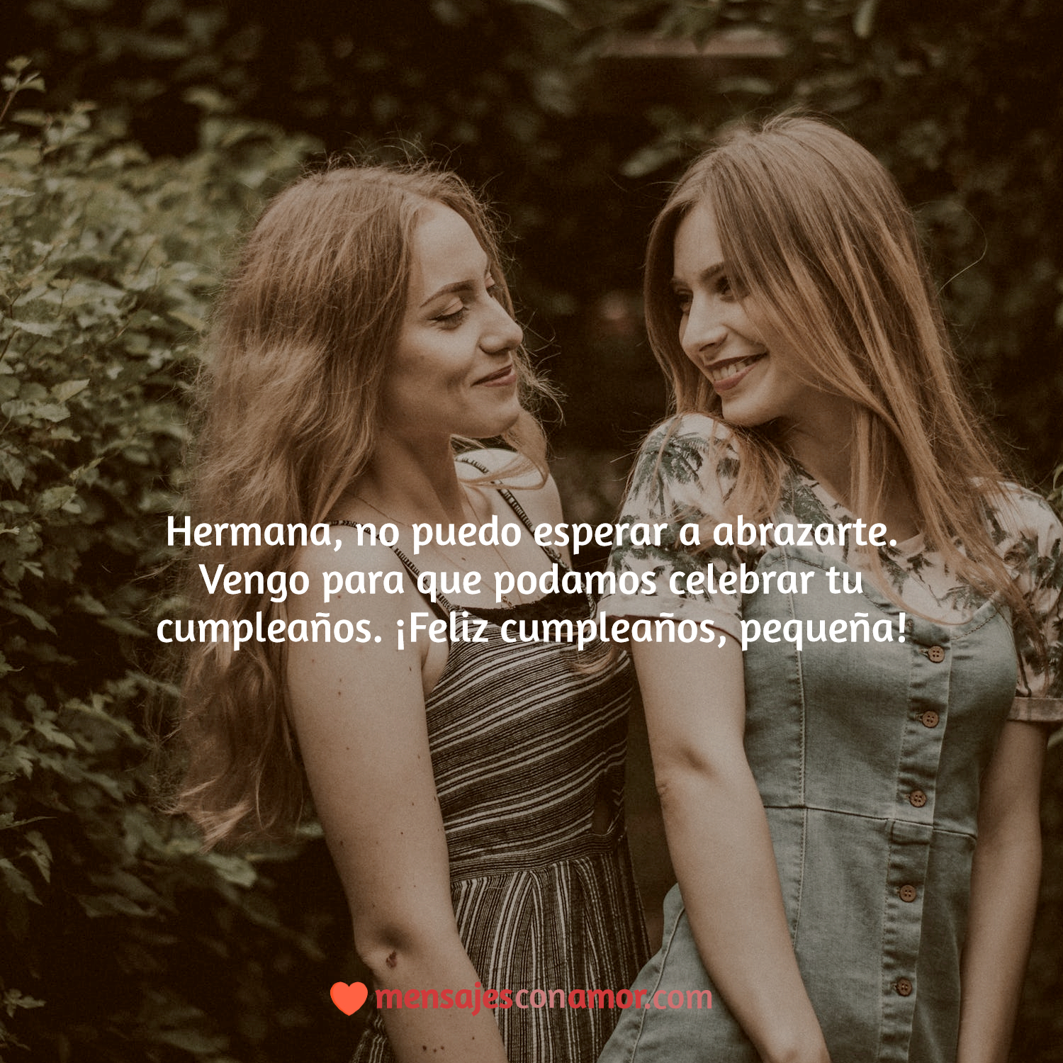 mensajes de cumple para hermana